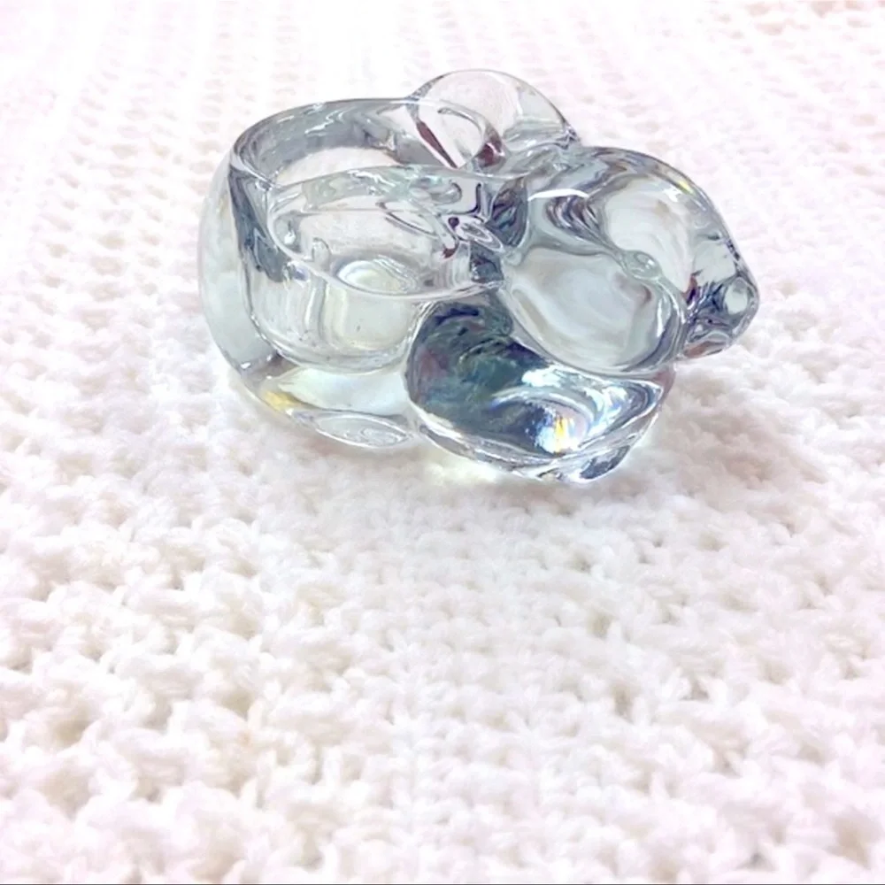 NWT Vintage Indiana‎ Glass Company | Crystal Bunny Rabbit Votive Candle Holder